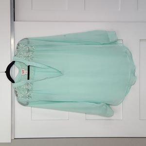 Women's Mossimo Flowy Sheer Blouse Size Medium